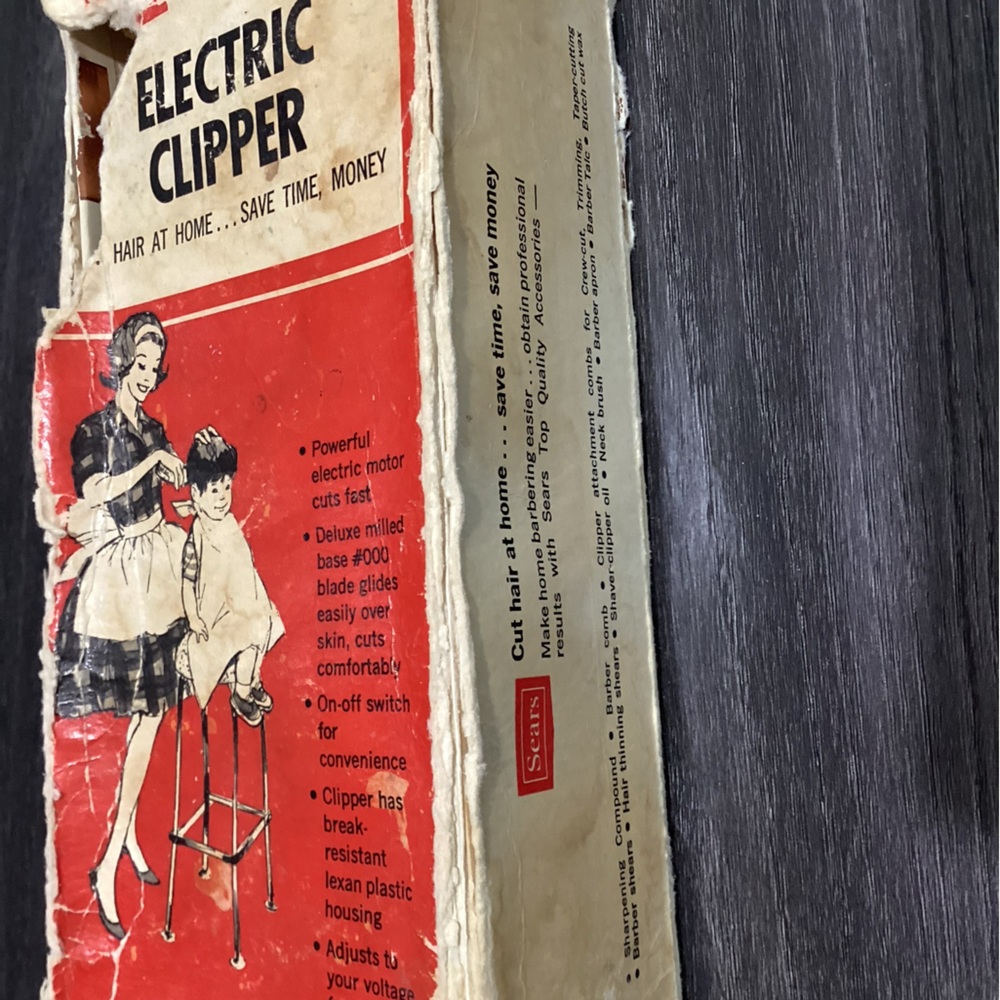 Vtg. Piece of history, nostalgia from the 1950s.  Electric Clipper, Sears brand